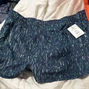 Stylish Women's Blue Patterned Shorts